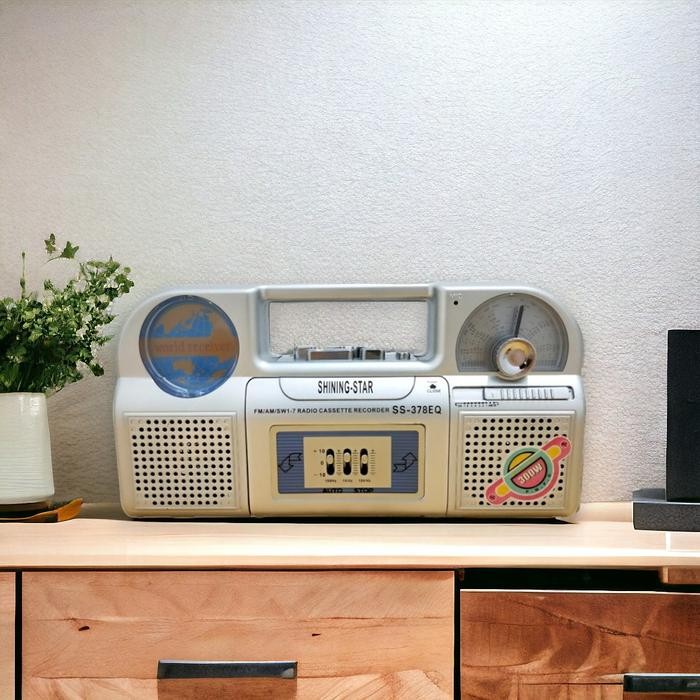 Radio Fm Am Portable Radio Tape Pemutar Kaset Pita Cassette Player Pasti Ori