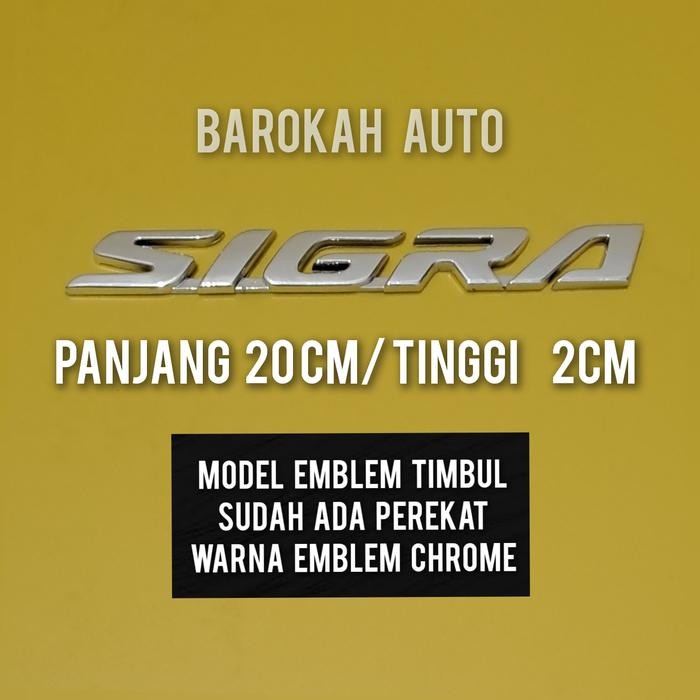 TERMURAH SIGRA LOGO MOBIL EMBLEM SIGRA CHROME