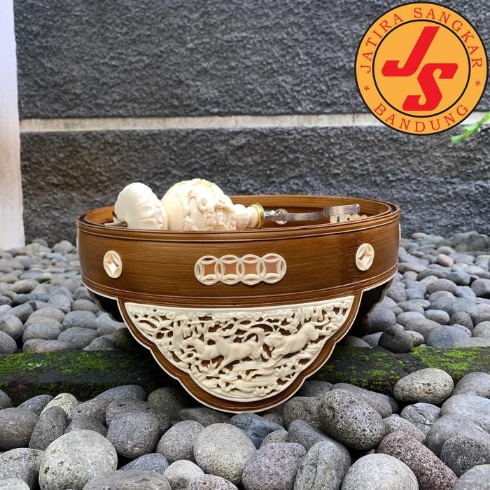 Tebok Sangkar Lovebird Lb Kayu Bambu