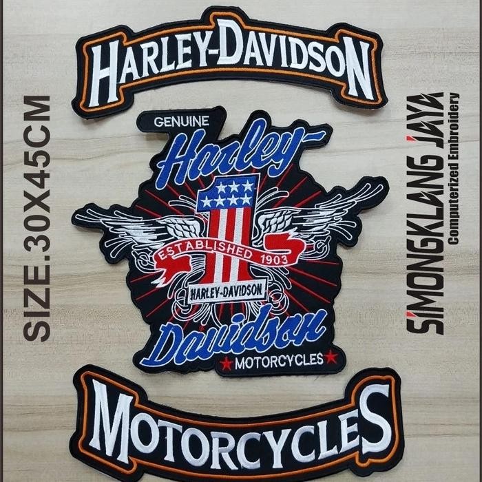 Emblem Bordir Harley Davidson