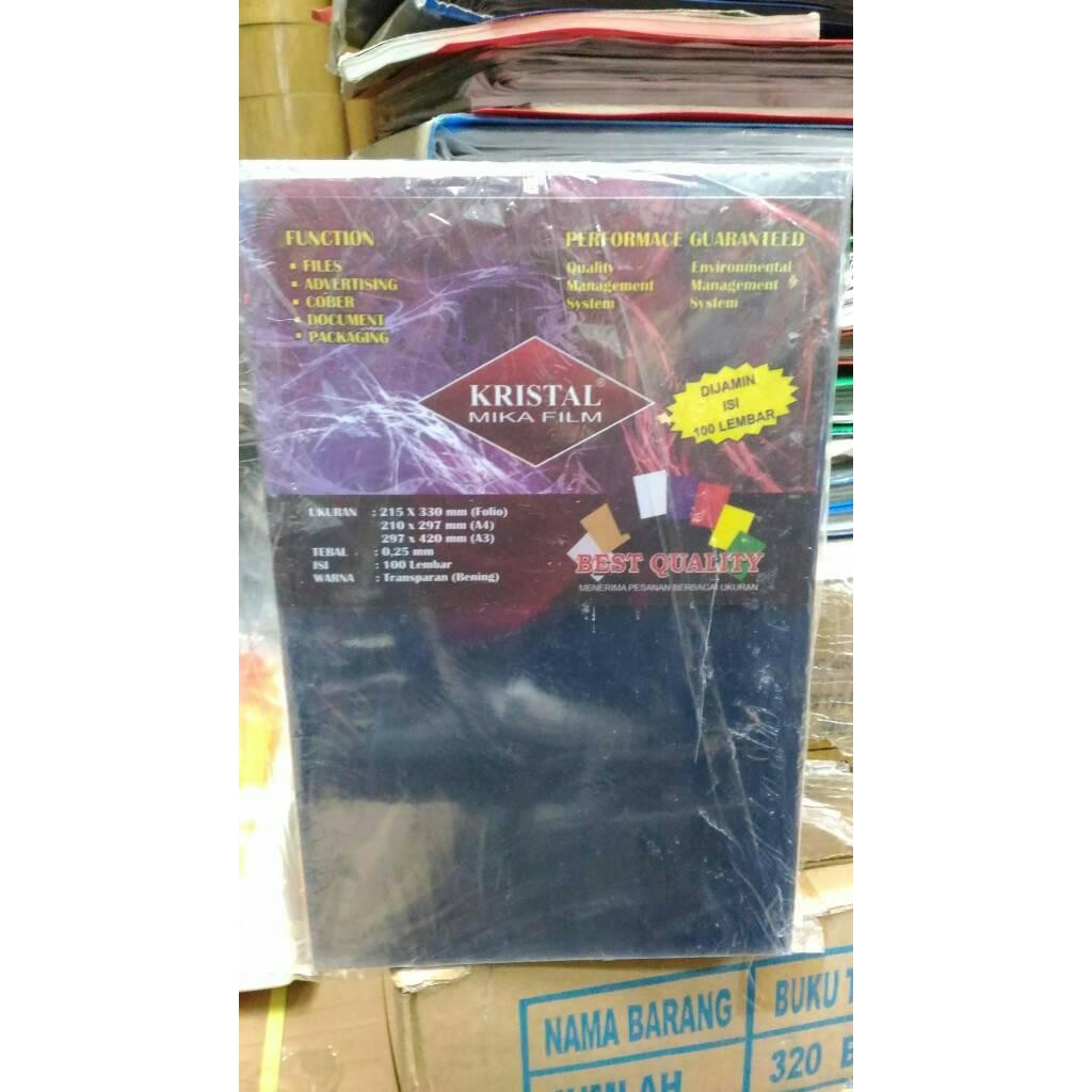 

Cover Mika Merk Kristal Tebal 0.25Mm Ukuran Folio
