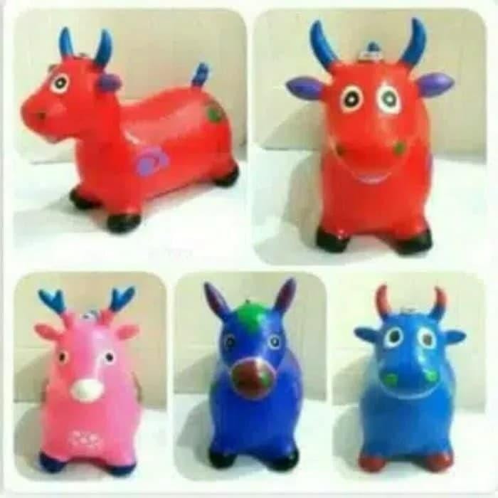 (Expert) Mainan Anak Boneka Binatang Karet Jumping Animal musik