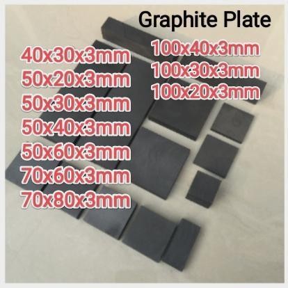 Elektroda Plat Karbon Graphite Plate Electrode Dgn Tebal 3Mm