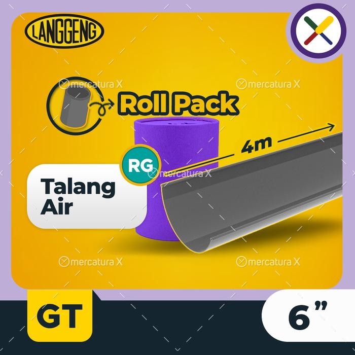 (Expert) Talang Air PVC RG 6" Talang Pipa Setengah Lingkaran