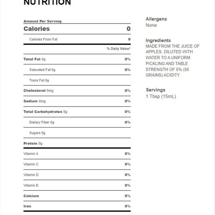 

Heinz Apple Cider Vinegar / Cuka Apel 896 Ml Price