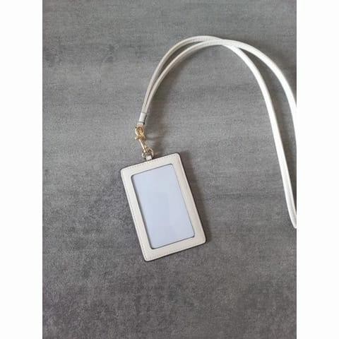 

COACH ID CARD LANYARD HOLDER FLOWER ROSE PRINT ORIGINAL - WHITE PB