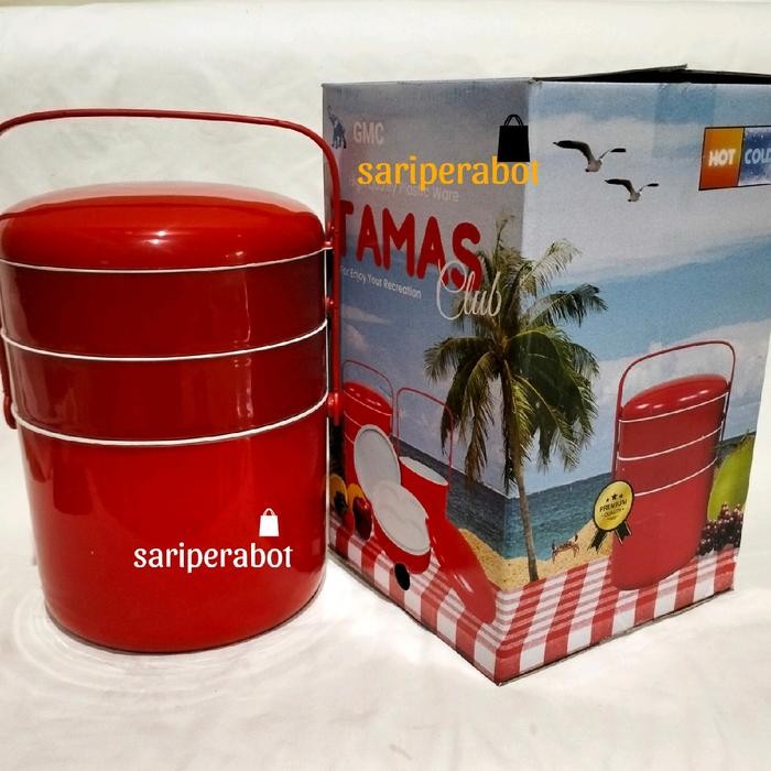 Rantang Piknik Tamas Club Susun 3 Ukuran Besar Pasti Diskon