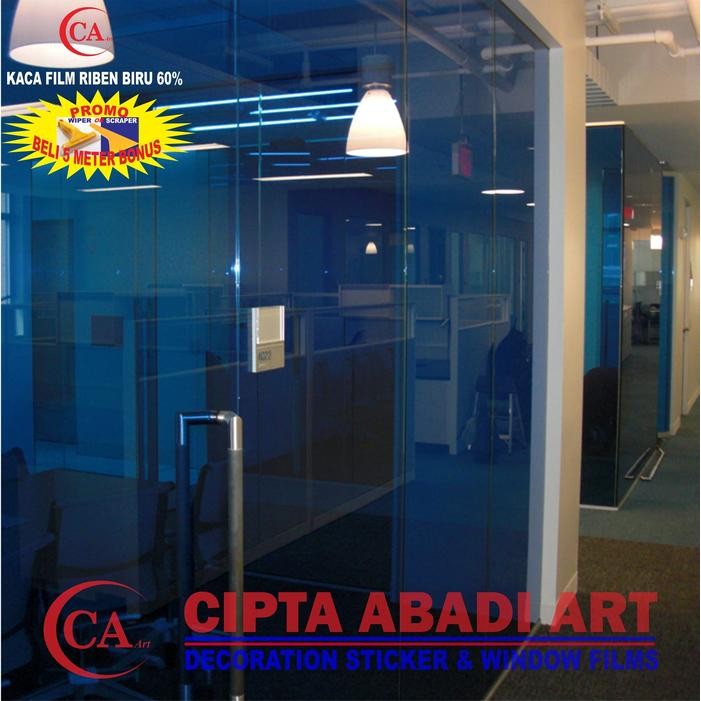 Promo Stiker Kaca Film 60% Biru,Premium Produk Solar Screen Terjamin
