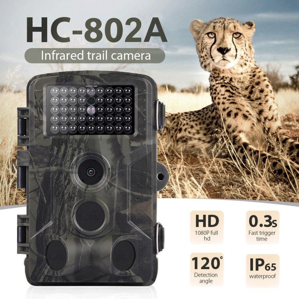 24Mp 1080P Video Wildlife Trail Camera Photo Trap Infrared Hunting Cameras Hc802A Wildlife Wireless