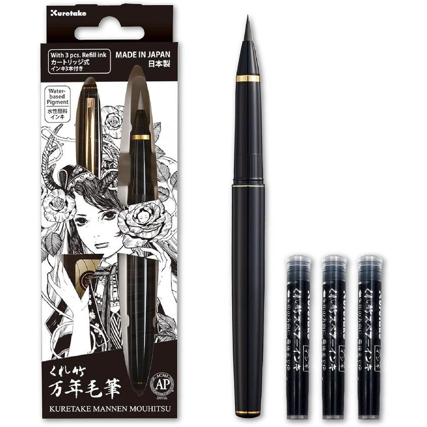 

kuretake brush pen no. 13 mannen mouhitsu dt140-13c/iktb kode 1402