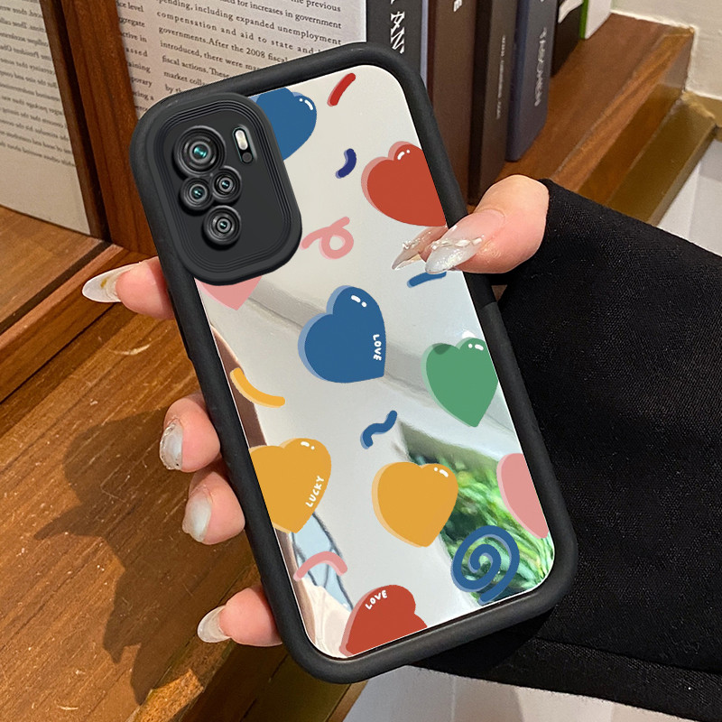 Casing Hp Untuk Xiaomi Redmi Note 10 Redmi Note 10s Redmi Note 10 Pro POCO M5s Case Hati berwarna ce