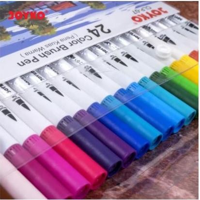 

color brush pen joyko 24 warna ( kuas & pen 24 color) clp-07 kode 947