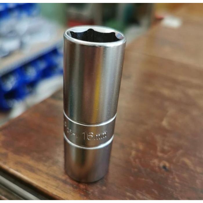 Mata Sock Busi TEKIRO 16 mm DR 1/2 Kunci Busi 16mm Kepala Sock Busi 16