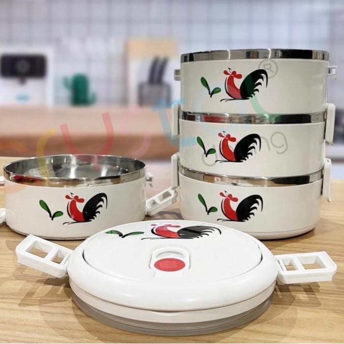 rantang ayam jago Stainless susun 4