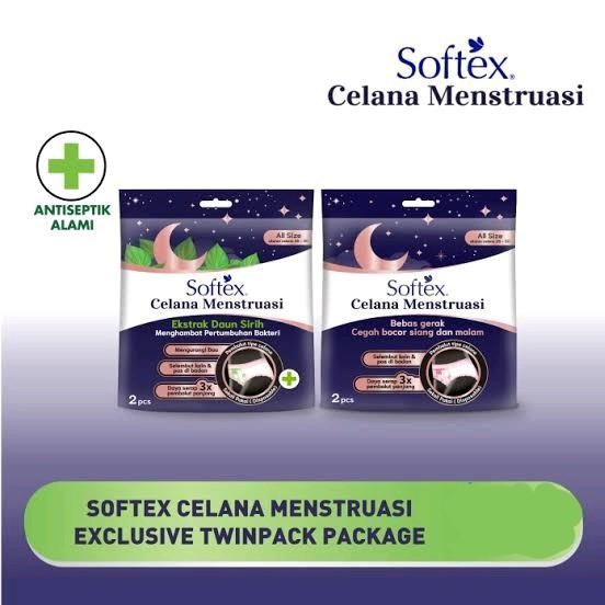 Softex Celana Menstruasi Daun Sirih - Softek Celana Mens Datang Bulan Pembalut Wanita
