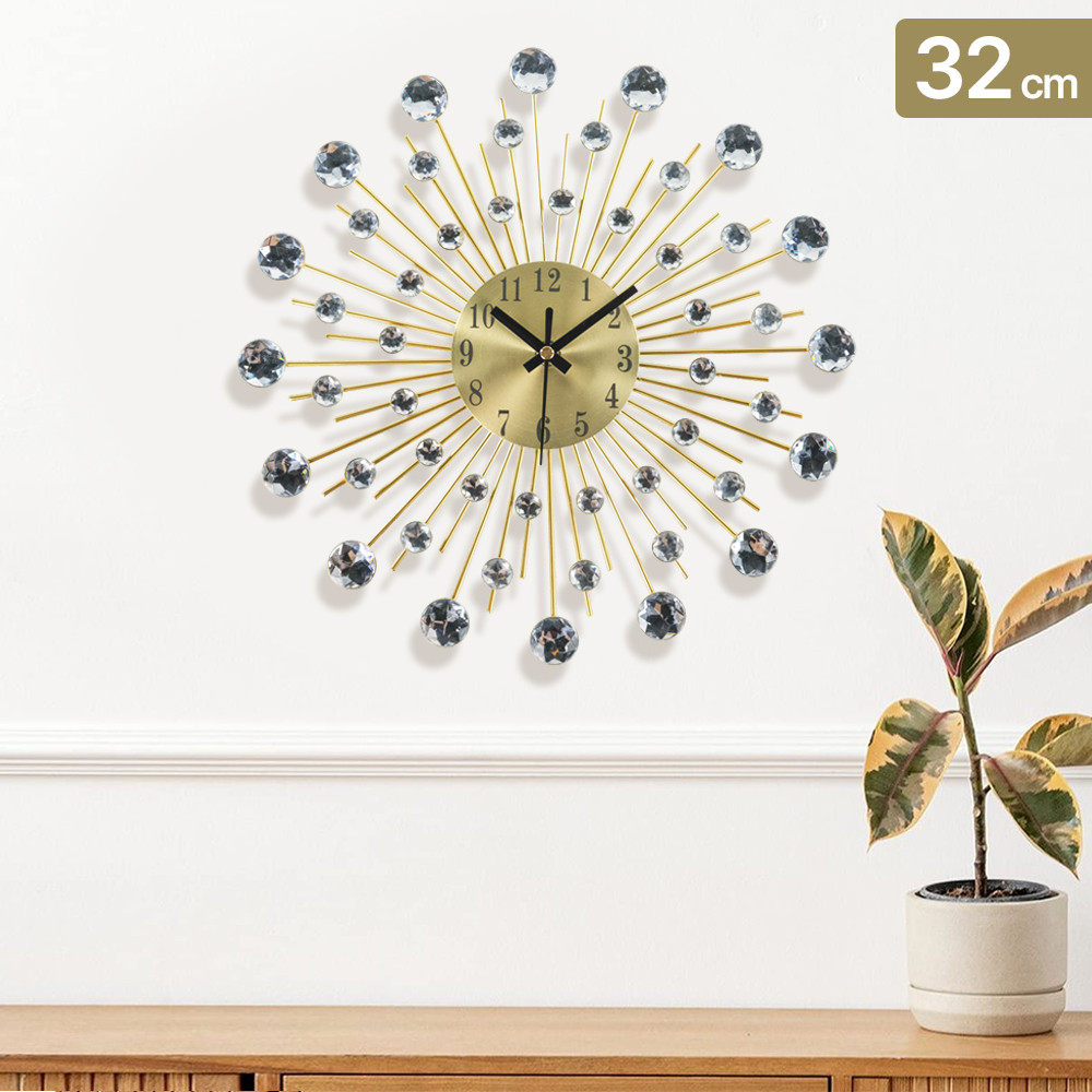 

TaffHOME Jam Dinding Quartz Iron Luxury Nordic Style 32cm - AS3