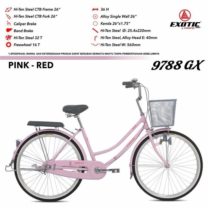 Sepeda City Bike Ctb 20/24/26" Exotic Et-9788 Gx Garansi 5 Tahun