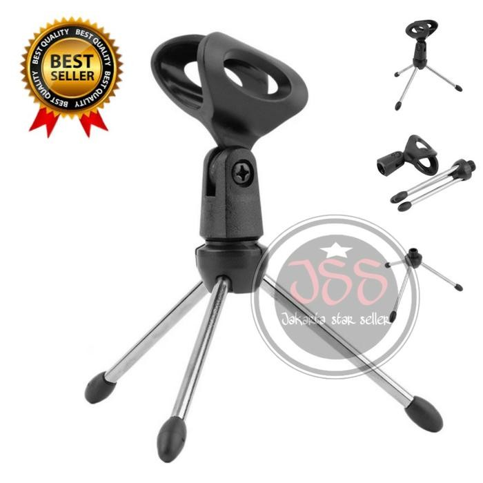 Stand Mic Meja / Tripod Mic Meja / Holder Mic