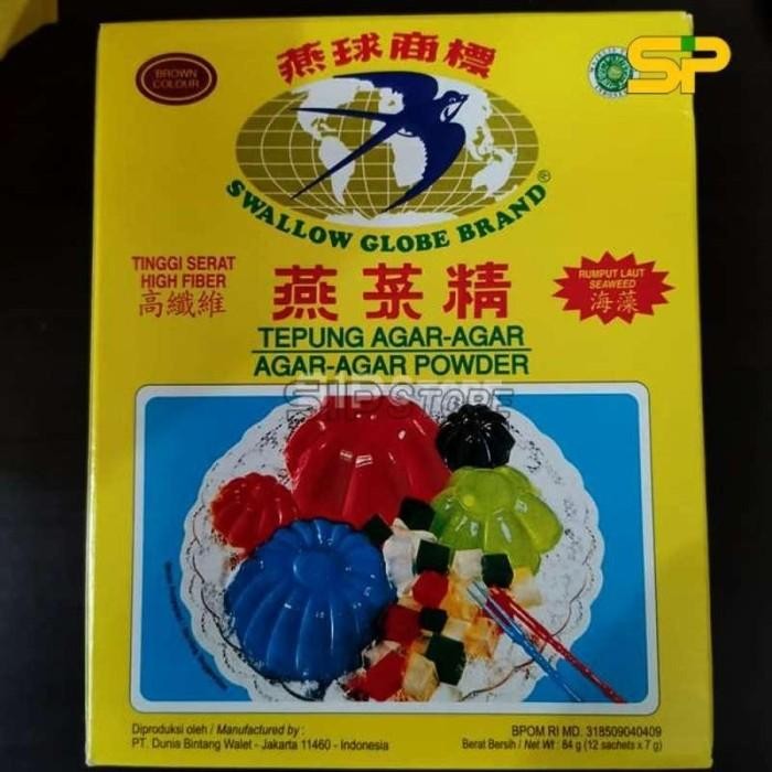 

Swallow Globe Coklat Agar - Agar Powder [1 Box / 12 Sachet]