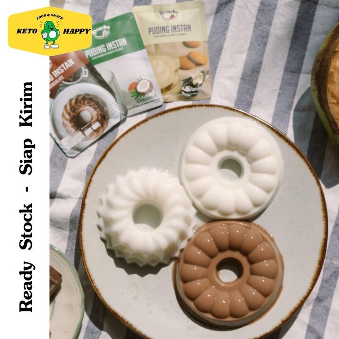 

Puding Instan Keto Tanpa Gula 3 Varian Rasa - 1 pack isi 5