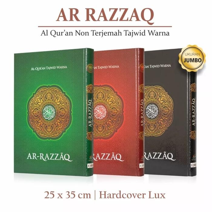 

Alquran Ar Razaq Tajwid Warna Lansia, Ukuran Jumbo Al Quran Arrazzaq