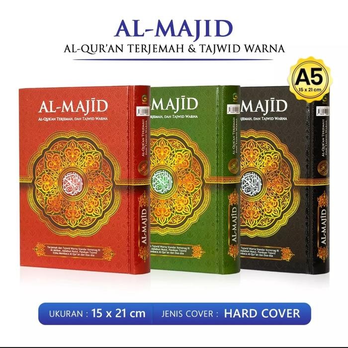 

Alquran Al Majid Uk Sedang A5, Alquran Terjemah Dan Tajwid Warna Almajid Hardcover
