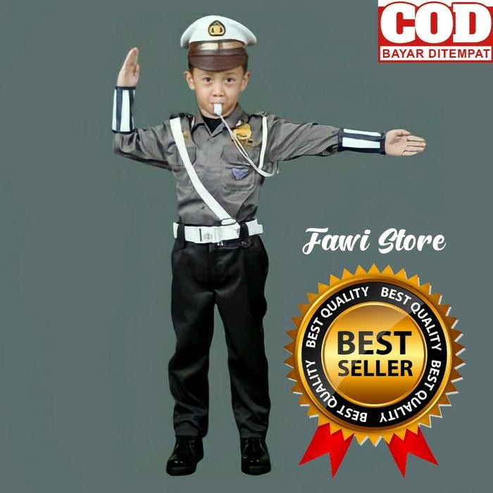 ASLI Baju Polisi Anak TK - SD / Baju Polisi Anak Laki Laki / Baju Pocil READY STOCK