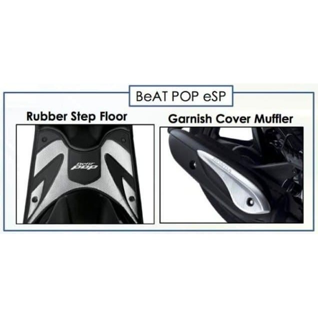 Paket Aksesoris Honda Beat Pop Esp Karpet Motor & Tutup Knalpot Ori