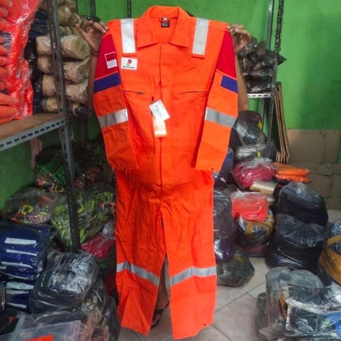 Wearpack Nomex Pertamina Orange / Coverall Wearpack Nomex Pertamina