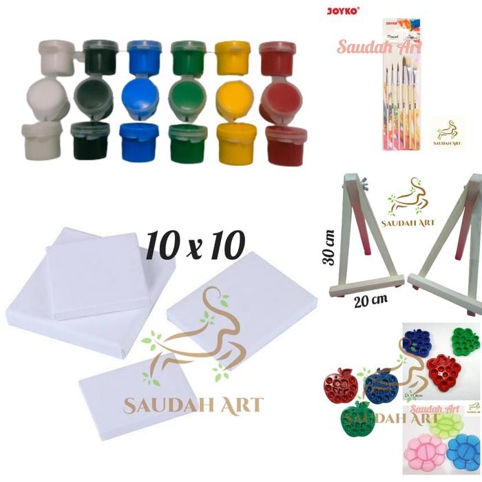 

Paket Lukis Lengkap (kanvas,kuas,palet,cat akrilik 5ml,easel)