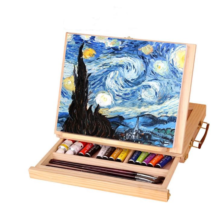 

PROMO! [Hot] Multifunction Paintings Easel Artist Desk Easel Portable