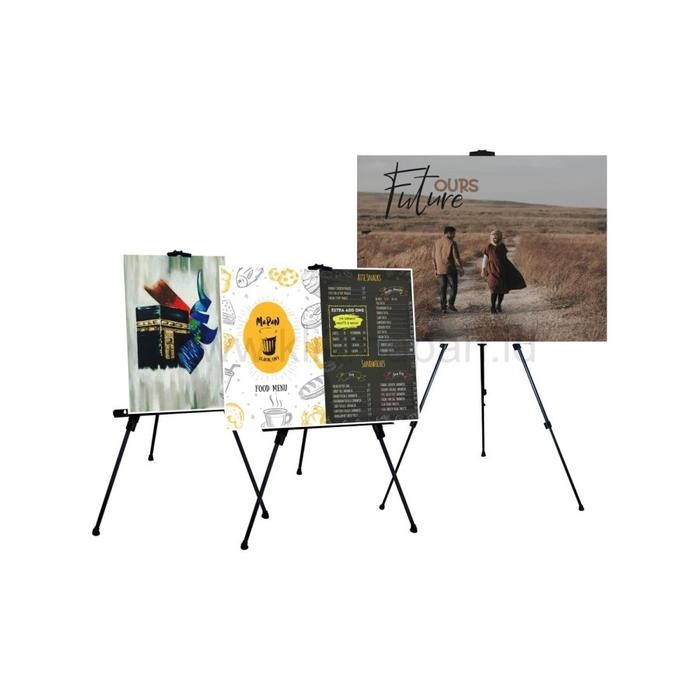 

PROMO! Premium !! Stand Display Tripod Banner 1 Side (Tripod Photo Easel)