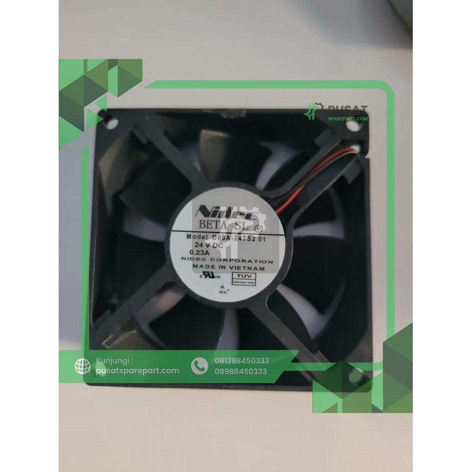 TERBARU 80mm fan Nidec D08A-24TS2 8025 24V 0.23A 8CM two line drive cooling fa