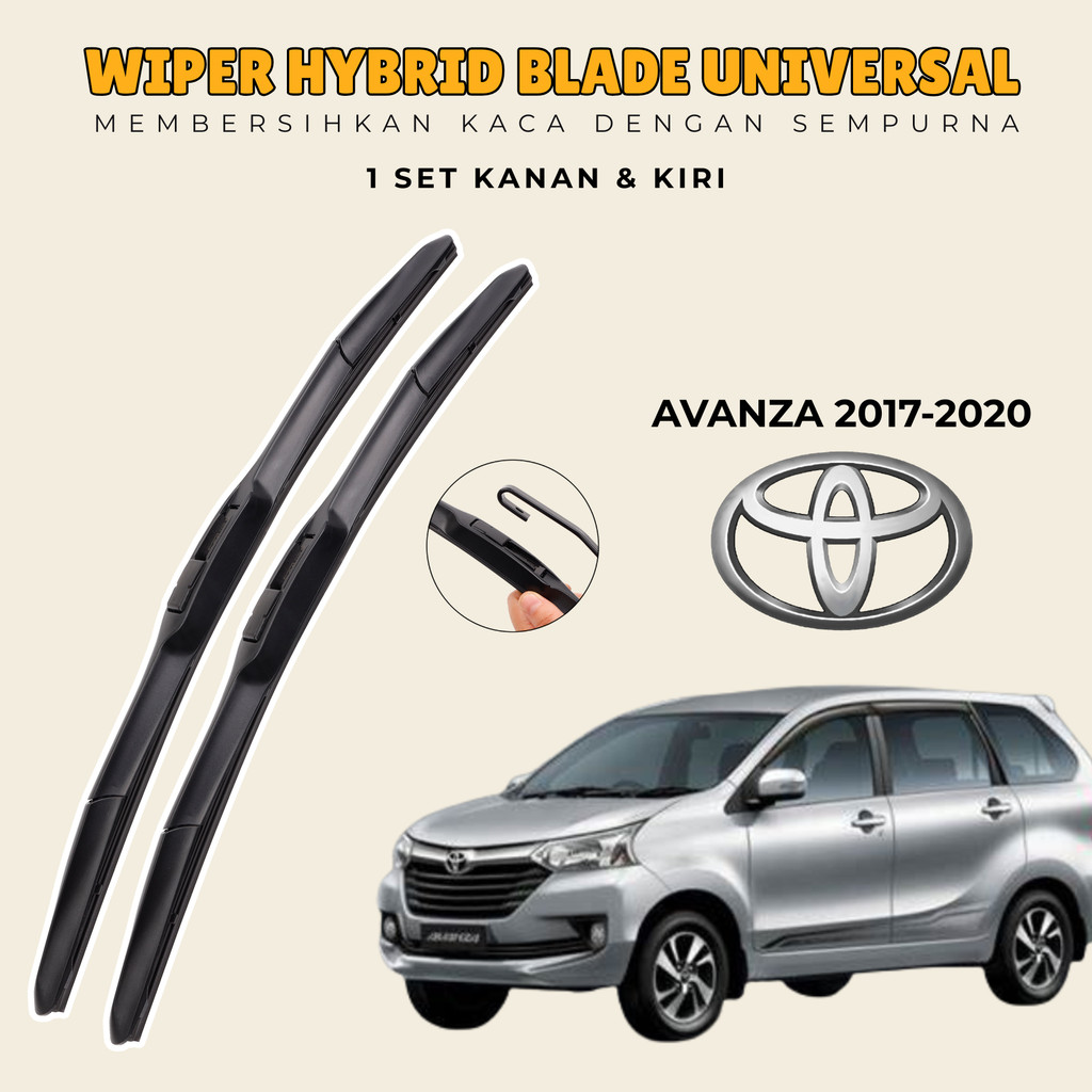Wiper Mobil Toyota Avanza 2017-2020 Tipe Hybrid Satu Pasang Kiri Kanan