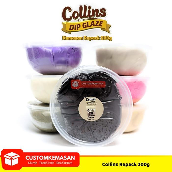 

New Collins Dip Glaze Repack 200g/ Toping Donat Collins / Selai Donat / Collins Selai Donat