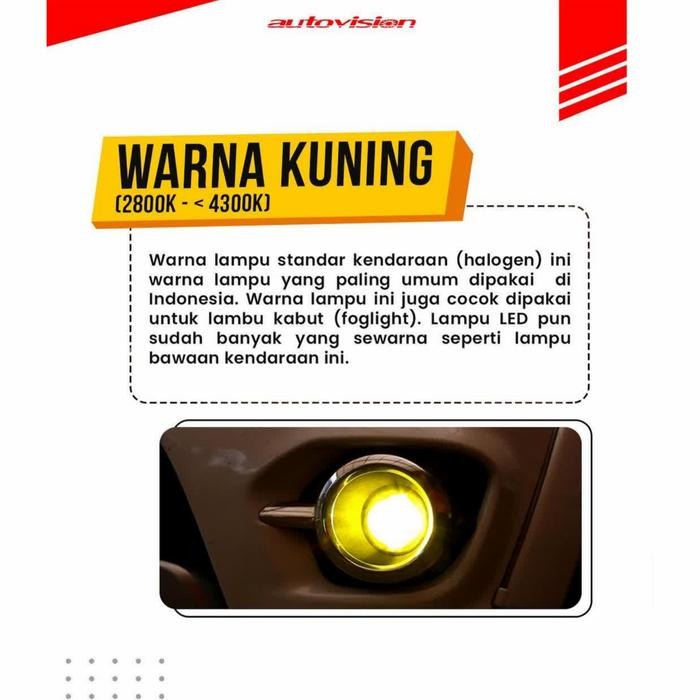 Lampu LED Autovision Xand H3 27 Watt 2800K Bohlam LED H3 Mobil