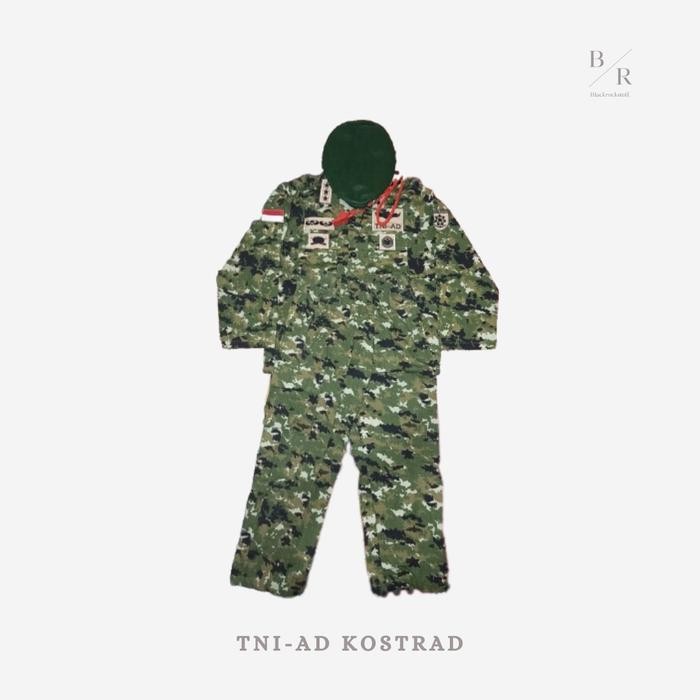 TERMURAH Loreng TNI AD-Kostrad / Baju Loreng TNI-AD Kostrad /Baju Tentara AnaK READY STOCK