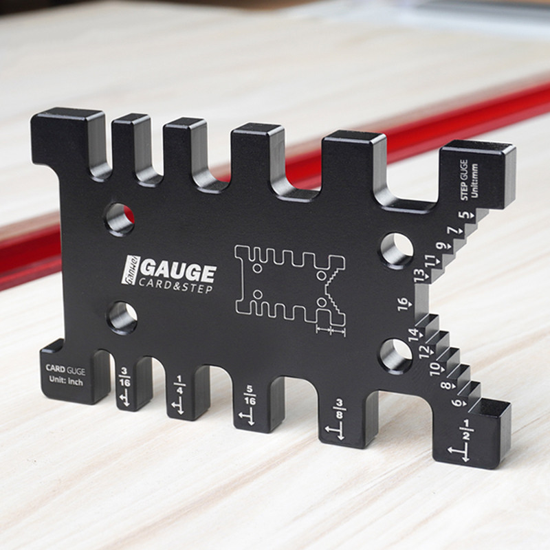 Woodworking Tenon Caliper Gauge Saw Ruler High Precision Metric Imperial Saw Table Machine Tool