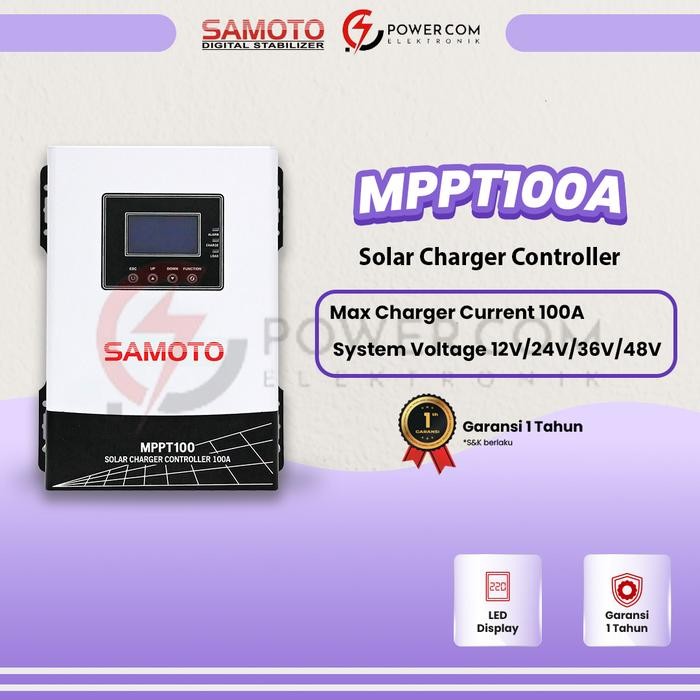 SAMOTO MPPT 100A Solar Charger Controller Solar Panel