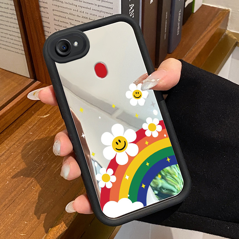 Casing Hp OPPO F5 F7 F5 Youth Case Casing Pelangi Daisy Kasing HP Kesing Silikon Softcase cermin Ces