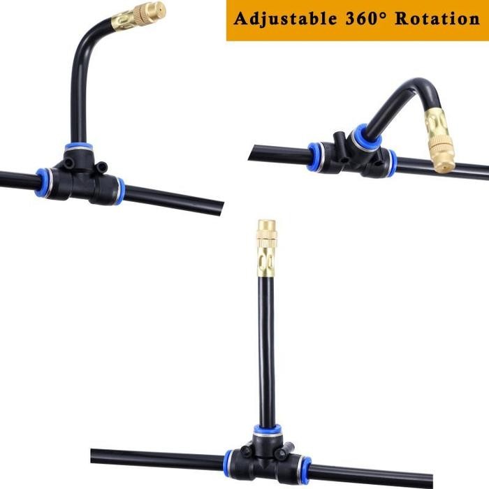 Mist Sprayer Slip Lock 8 Mm 6Set Flexible Micro Sprayer Mist Nozzle #Gratisongkir