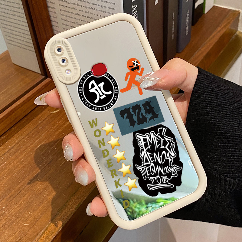 Casing Hp Untuk Samsung Galaxy A10s M01s A10 M30s M21 Case Pria keren cermin Kasing tipis Perlindung