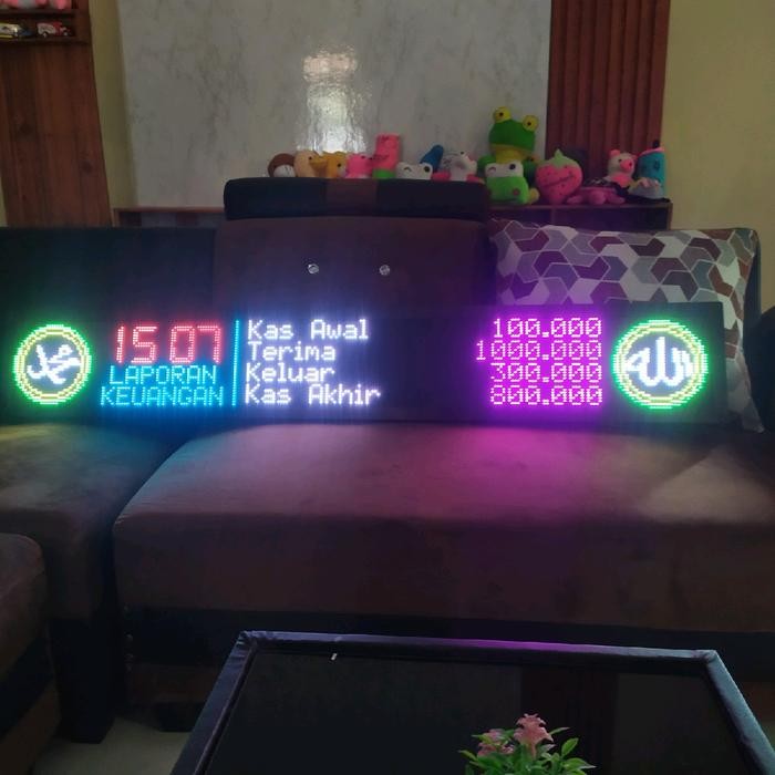 Jam Digital Masjid Rgb 140X20Cm, Jam Masjid, Jadwal Sholat #Jammasjid #Jamrunningtext #Jamdigital
