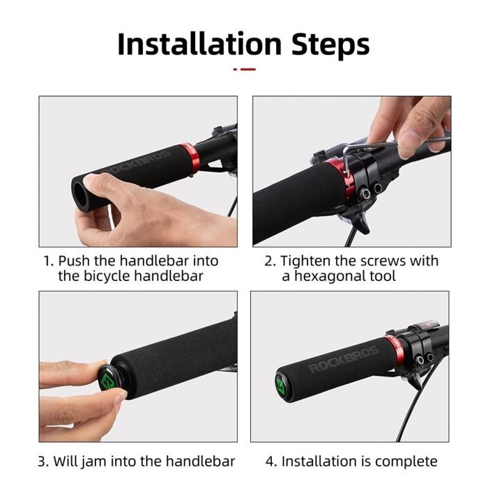 HANDGRIP SEPEDA ROCKBROS MERAH