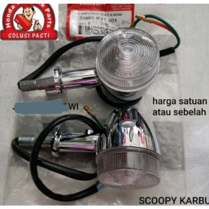 Lampu Sein Sen Belakang Scoopy Karbu Kanan Kiri Ori Ahm
