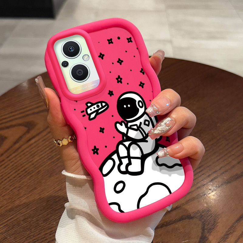 Casing HP Untuk OPPO Reno 7Z 5G Reno 8Z 5G Reno 7 lite 5G Reno 8 Lite 5G Case lucu Kartun astronot K