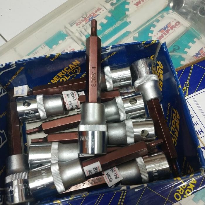 Hex bit 4 mm x 100 American tool - kunci sok L