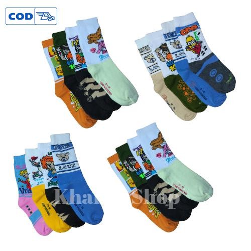 Kaos Kaus Kaki Panjang Anak TK SD Cewek Cowok Laki Laki Perempuan Motif Premium YSI - Kaos Kaki