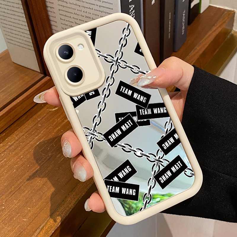 Casing Hp Untuk Realme C33 Case Casing pola Rantai Kasing HP Kesing pelindung Silikon Softcase cermi