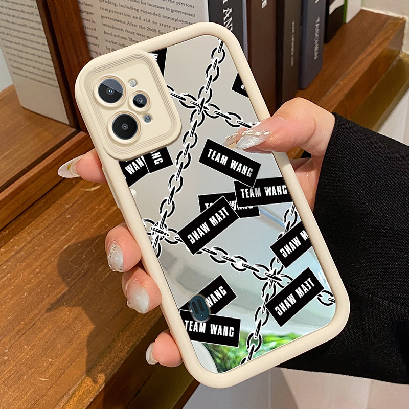 Casing Hp Untuk Realme C31 Case Casing pola Rantai Kasing HP Kesing pelindung Silikon Softcase cermi